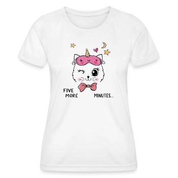 Süße Katze Sleep Shirt - Frauen Funktions-T-Shirt - Weiß - Vorne - AI Model Female 172 dark (172cm)