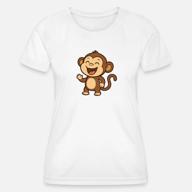 Lachender_Affee - Women's Functional T-Shirt - white