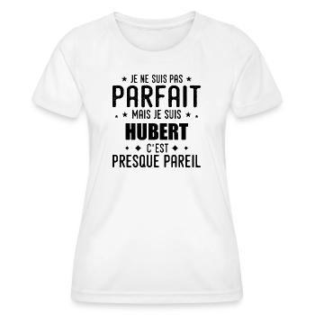 Hubert: authentic, imperfect, top, perfection - Women's Functional T-Shirt - white - Front - AI Model Female 172 dark (172cm)