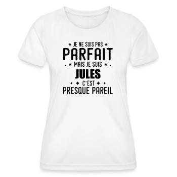 Jules: authentic, imperfect, top, perfection - Women's Functional T-Shirt - white - Front - AI Model Female 172 dark (172cm)
