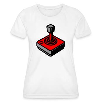 Gamer Joystick Rétro - T-shirt sport Femme - blanc - Devant - AI Model Female 172 dark (172cm)