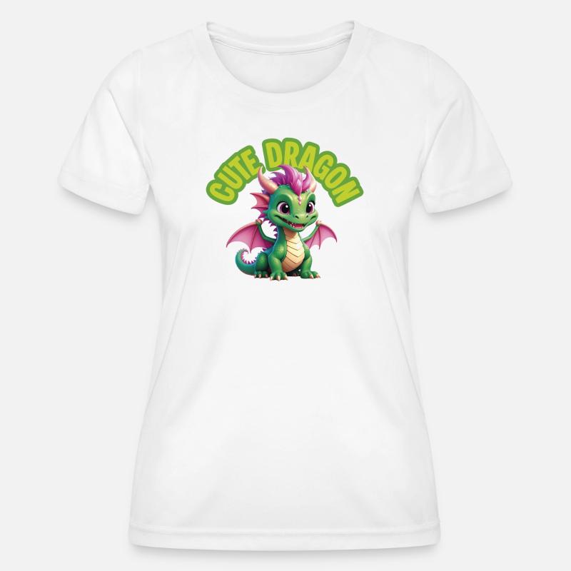 Cute Dragon - Women's Functional T-Shirt - white