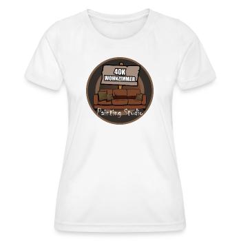 Atelier de peinture 40KWohnzimmer - T-shirt sport Femme - blanc - Devant - AI Model Female 172 dark (172cm)