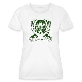 boxer-hund- - Frauen Funktions-T-Shirt - Weiß - Vorne - AI Model Female 172 dark (172cm)