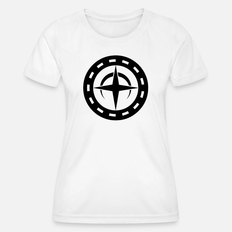 Celestial Compass Crop Circle Art - Women's Functional T-Shirt - white