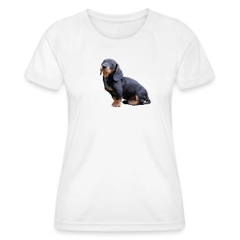 Dackel - Frauen Funktions-T-Shirt - Weiß - Vorne - AI Model Female 172 dark (172cm)