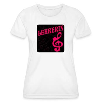 MUSIC TEACHER CATS - Women's Functional T-Shirt - white - Front - AI Model Female 172 dark (172cm)