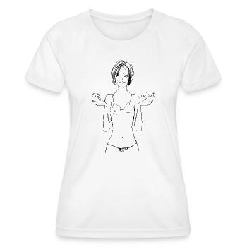 SO WHAT Girlspower Girly - T-shirt sport Femme - blanc - Devant - AI Model Female 172 dark (172cm)
