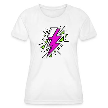 Contemporary Violet and Green Ray - Women's Functional T-Shirt - white - Front - AI Model Female 172 dark (172cm)