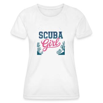 Conception de plongée sous-marine pour fille - T-shirt sport Femme - blanc - Devant - AI Model Female 172 dark (172cm)