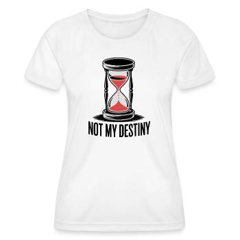 Einzigartige Sanduhr mit fettem Text - Frauen Funktions-T-Shirt - Weiß - Vorne - AI Model Female 172 dark (172cm)