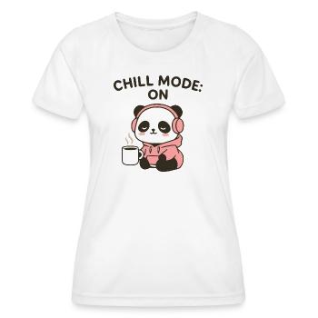 Lofi Panda Hoodie – Chill Mode ON & Cozy Vibes - Frauen Funktions-T-Shirt - Weiß - Vorne - AI Model Female 172 dark (172cm)