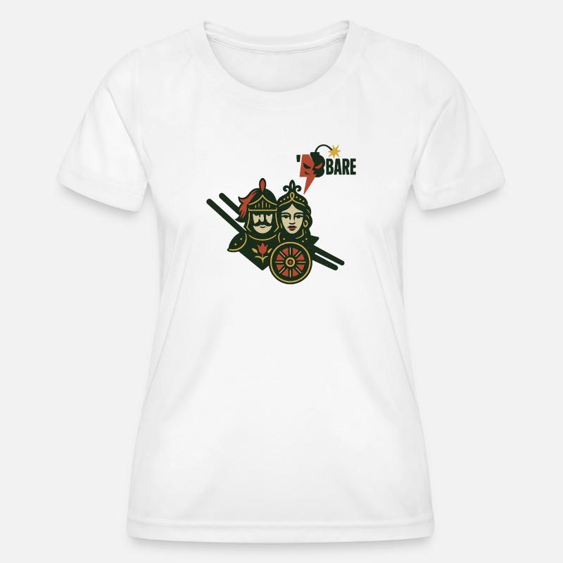 Medieval Warrior Duo with Artistic Aesthetics - Women's Functional T-Shirt - white