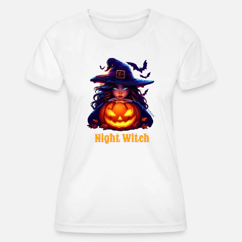 Halloween - Night Witch - Women's Functional T-Shirt - white