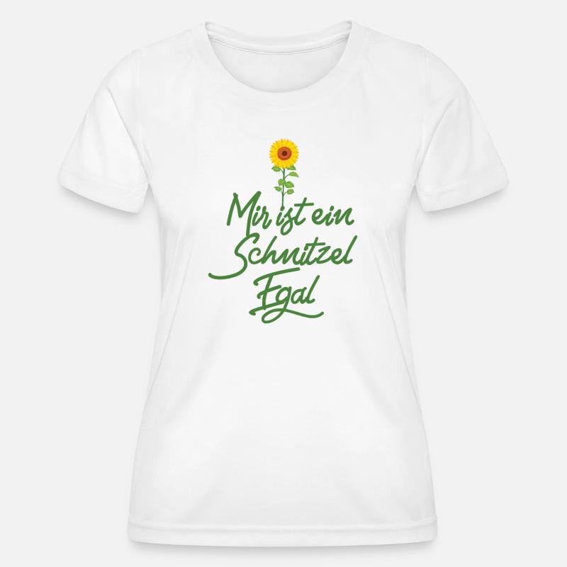 I don't care about a schnitzel - Women's Functional T-Shirt - white