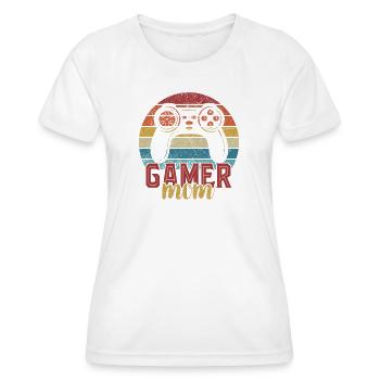 Gamer Mama Lustig - Frauen Funktions-T-Shirt - Weiß - Vorne - AI Model Female 172 dark (172cm)