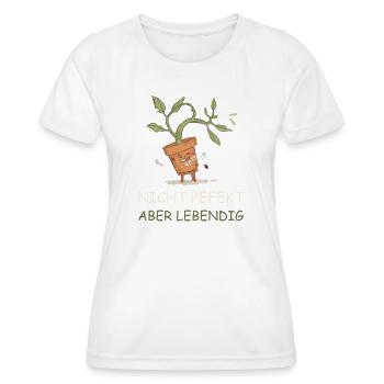 Lebendige Topfpflanze mit Witz - T-shirt sport Femme - blanc - Devant - AI Model Female 172 dark (172cm)
