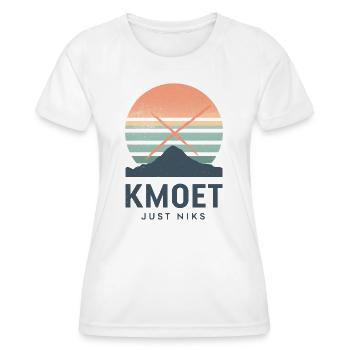 Kmoet just nothing, Dialecte anversois Chemises - T-shirt sport Femme - blanc - Devant - AI Model Female 172 dark (172cm)