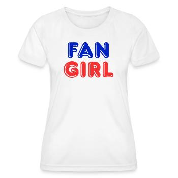 Fangirl outfit to cheer on sporting events - Women's Functional T-Shirt - white - Front - AI Model Female 172 dark (172cm)