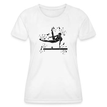 artistic gymnastics pommel horse gymnast - Women's Functional T-Shirt - white - Front - AI Model Female 172 dark (172cm)