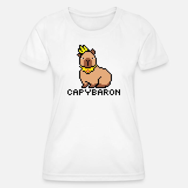 capybaron pixelart - Women's Functional T-Shirt - white