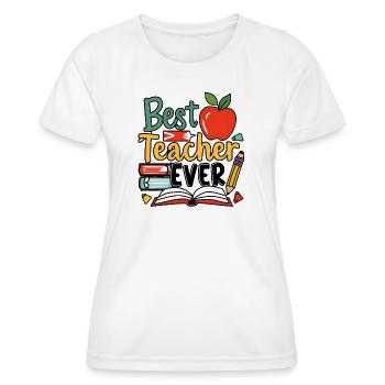 Bester Lehrer aller Zeiten - Frauen Funktions-T-Shirt - Weiß - Vorne - AI Model Female 172 dark (172cm)
