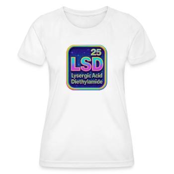 Neon Psychedelisch Acid Retro - Frauen Funktions-T-Shirt - Weiß - Vorne - AI Model Female 172 dark (172cm)
