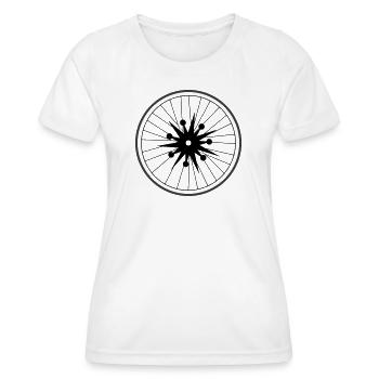Roue Big Bang de Cean - T-shirt sport Femme - blanc - Devant - AI Model Female 172 dark (172cm)
