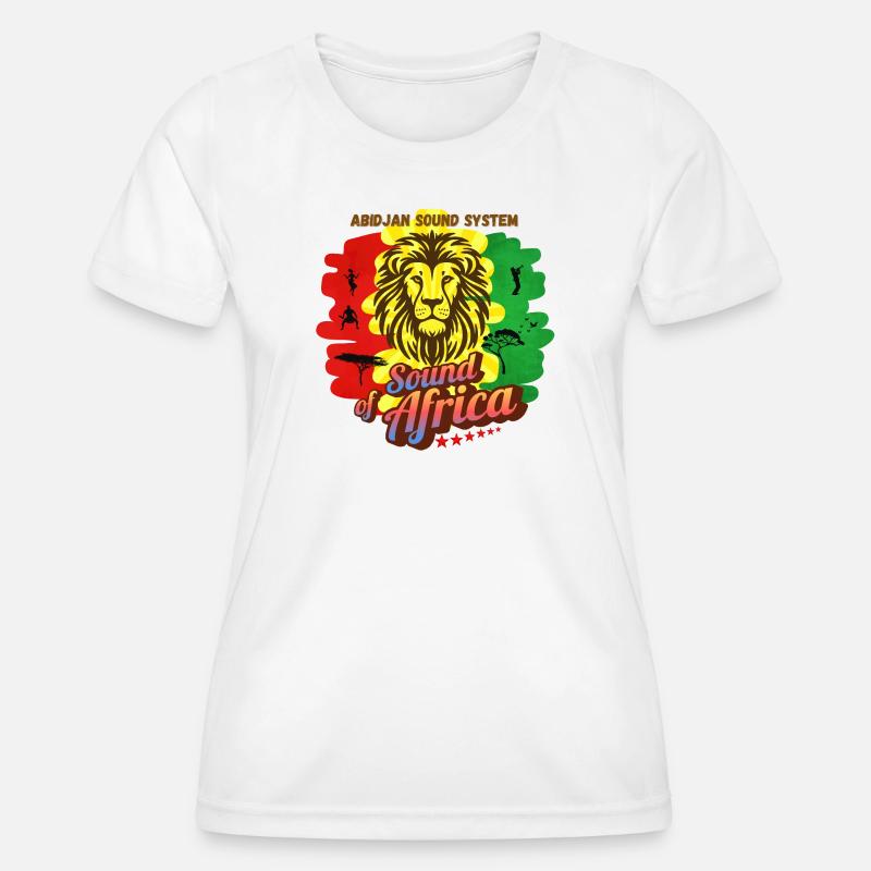 ABIDJAN SOUND SYSTEM - Women's Functional T-Shirt - white