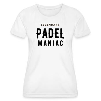 Padel-Maniac - Frauen Funktions-T-Shirt - Weiß - Vorne - AI Model Female 172 dark (172cm)