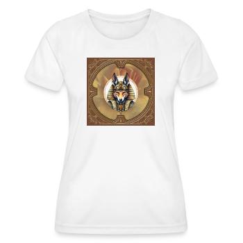 Steampunk Pharaon Renard - T-shirt sport Femme - blanc - Devant - AI Model Female 172 dark (172cm)