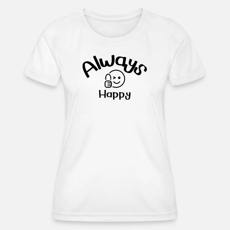 happy face - Women's Functional T-Shirt - white