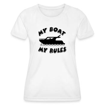 Boot - Frauen Funktions-T-Shirt - Weiß - Vorne - AI Model Female 172 dark (172cm)