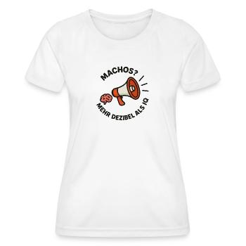 Mégaphone Cerveau vs. Machos - T-shirt sport Femme - blanc - Devant - AI Model Female 172 dark (172cm)