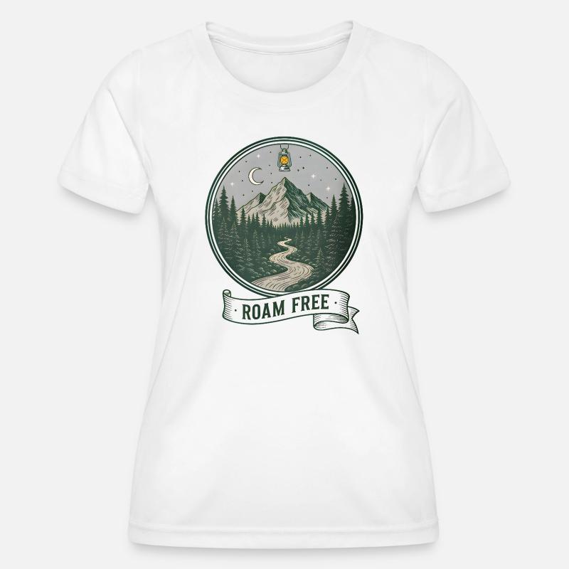 Moonlit Forest Roam Free - Women's Functional T-Shirt - white