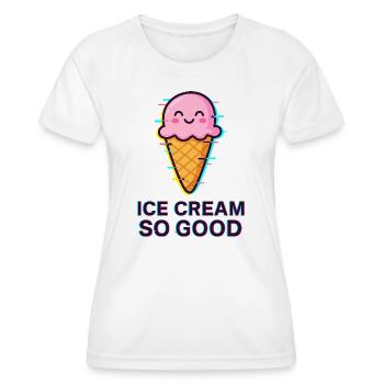Eiscreme Genuss - Frauen Funktions-T-Shirt - Weiß - Vorne - AI Model Female 172 dark (172cm)