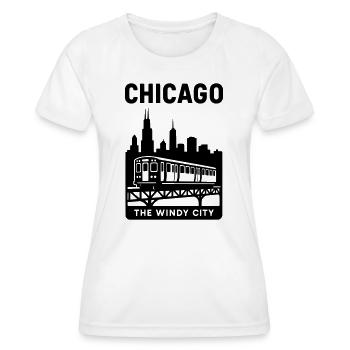 chicago usa illinois - Frauen Funktions-T-Shirt - Weiß - Vorne - AI Model Female 172 dark (172cm)