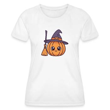 Kawaii Hexe Kürbis - Frauen Funktions-T-Shirt - Weiß - Vorne - AI Model Female 172 dark (172cm)