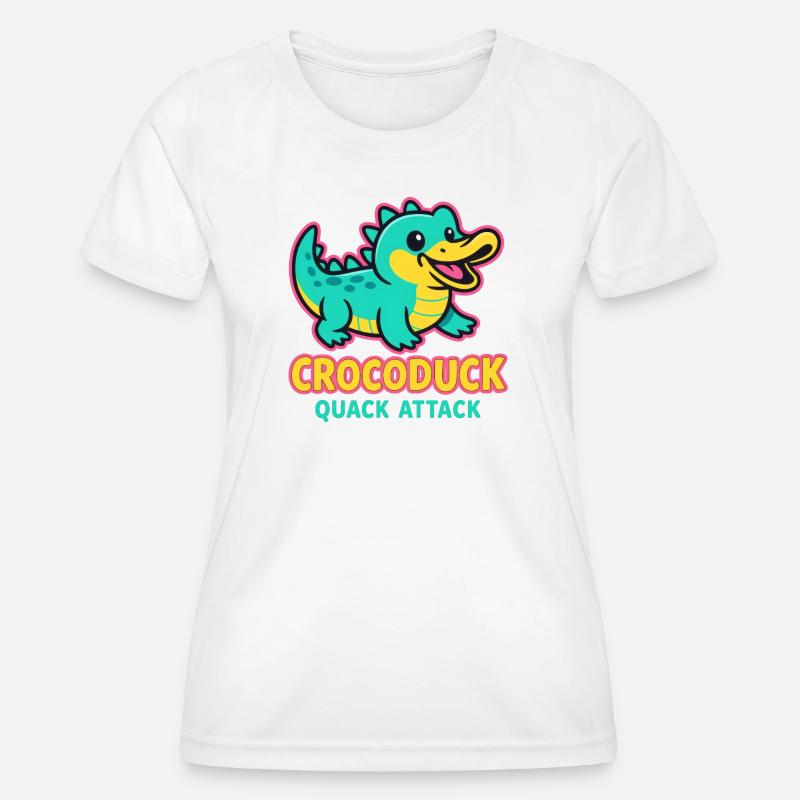 Crocoduck - Quack Attack - Women's Functional T-Shirt - white