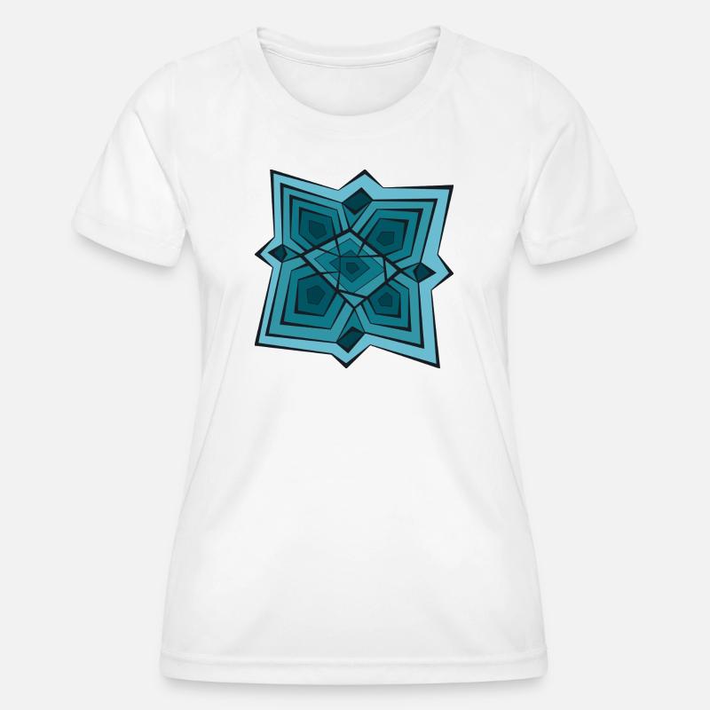 Geometric Starry Theme - Women's Functional T-Shirt - white
