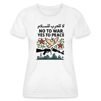 Ja zum Frieden - T-shirt sport Femme - blanc - Devant - AI Model Female 172 dark (172cm)