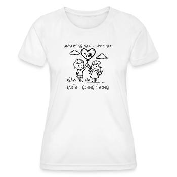 Anniversary of mutual harassment since 1986 - Women's Functional T-Shirt - white - Front - AI Model Female 172 dark (172cm)