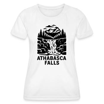 athabasca falls - Frauen Funktions-T-Shirt - Weiß - Vorne - AI Model Female 172 dark (172cm)