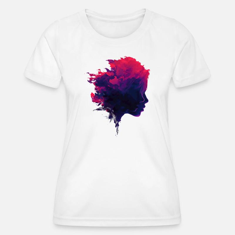 Crimson_Flow_Profile - Women's Functional T-Shirt - white