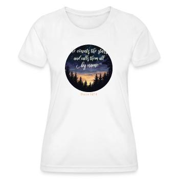Bible Verse Christian Religious - Women's Functional T-Shirt - white - Front - AI Model Female 172 dark (172cm)