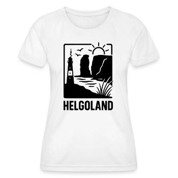 Helgoland Silhouette - Frauen Funktions-T-Shirt - Weiß - Vorne - AI Model Female 172 dark (172cm)