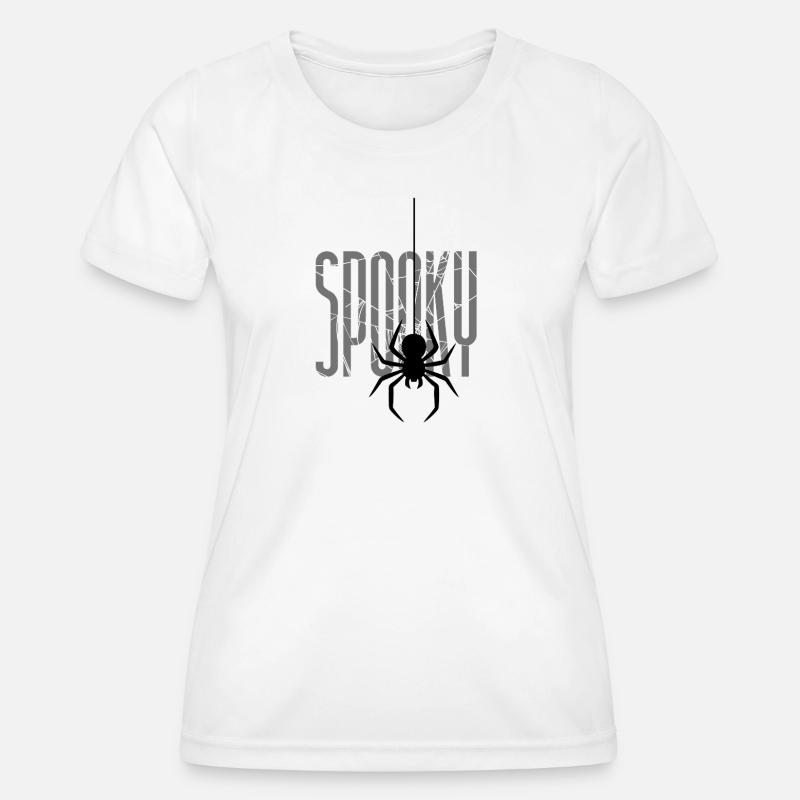 Spooky Halloween Spider Web - Women's Functional T-Shirt - white