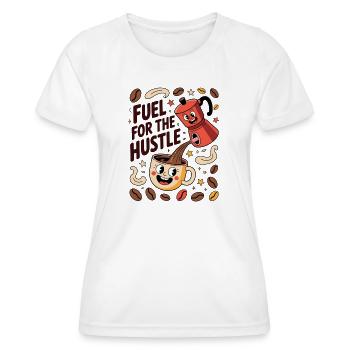 Carburant pour la diligence et la concentration - T-shirt sport Femme - blanc - Devant - AI Model Female 172 dark (172cm)
