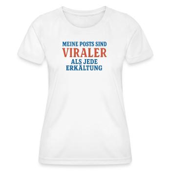 Publications virales - T-shirt sport Femme - blanc - Devant - AI Model Female 172 dark (172cm)