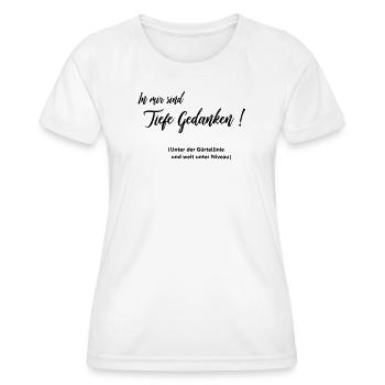 Tiefe Gedanken - Frauen Funktions-T-Shirt - Weiß - Vorne - AI Model Female 172 dark (172cm)